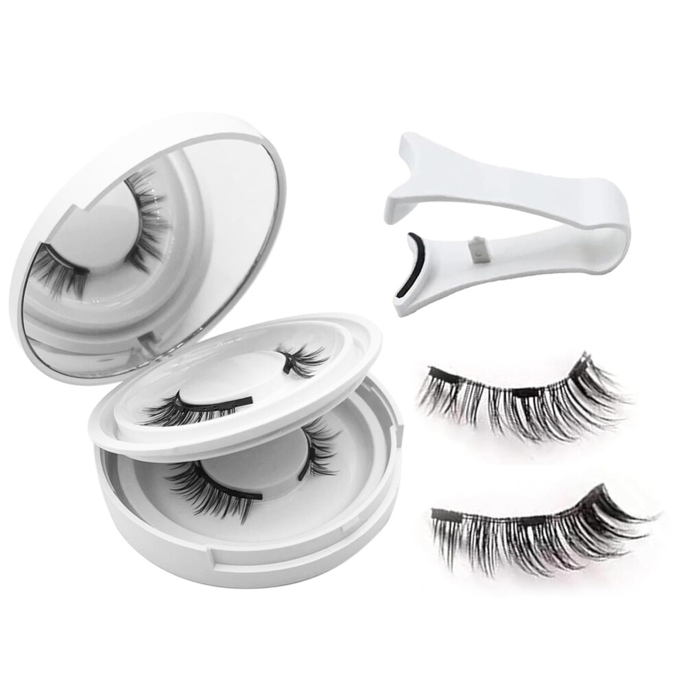 Magnetic Eyelashes Natural Look with Applicator, Reusable Glue Lash Kit for Women