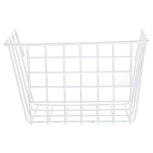 3Pcs White Iron Wire Basket Hanging Storage Rack for Bathroom Kitchen