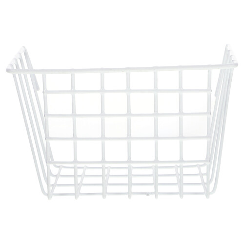 3Pcs White Iron Wire Basket Hanging Storage Rack for Bathroom Kitchen