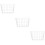 3Pcs White Iron Wire Basket Hanging Storage Rack for Bathroom Kitchen 11