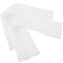 2Pairs White Supple Winter Arm Warmers Acrylic Half-Finger Sleeve
