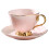 2Pcs Red Ceramic Drink Cup with Saucer Stylish Mug 1