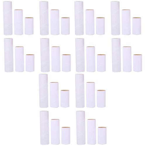 36Pcs White Paper Tubes for Making DIY Rolls 2