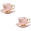 2Pcs Red Ceramic Drink Cup with Saucer Stylish Mug 7