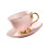 2Pcs Red Ceramic Drink Cup with Saucer Stylish Mug 11
