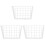 3Pcs White Iron Wire Basket Hanging Storage Rack for Bathroom Kitchen 4