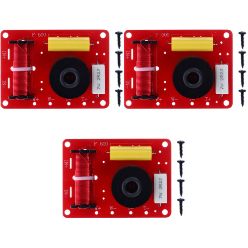 3pcs Way Speaker Crossover Filters Frequency Divider Bass Treble Divider Components 2