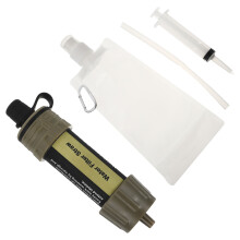 2Pcs Portable Army Green Water Filter Mini Water Purifier Outdoor Use