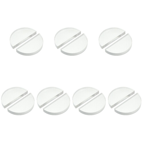 14Pcs Portable Glass Semicircular Convex Lenses Physics Teaching Tools 2