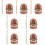 7Sets Tooth Brushing Model Resin Teeth Teaching Tool Assorted Color 8