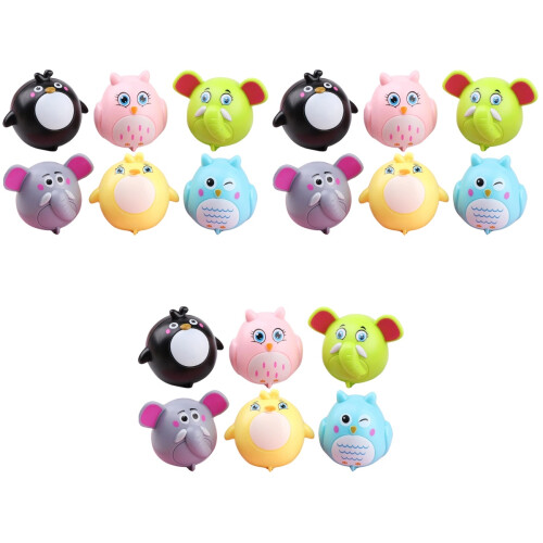 18Pcs Soft Wheel Pull Back Car Toys Assorted Colors Kids Plaything 2