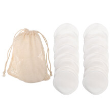 3Sets Bamboo Fiber White Makeup Cleaning Pads Reusable Puff for Women