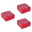 3Pcs Red Luban Lock Wood Puzzle Box Smooth Surface Logic Development 6