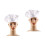 2Pcs Unisex White Round- Hat for Cooking Bbq Events 4