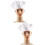 2Pcs Unisex White Round- Hat for Cooking Bbq Events 7