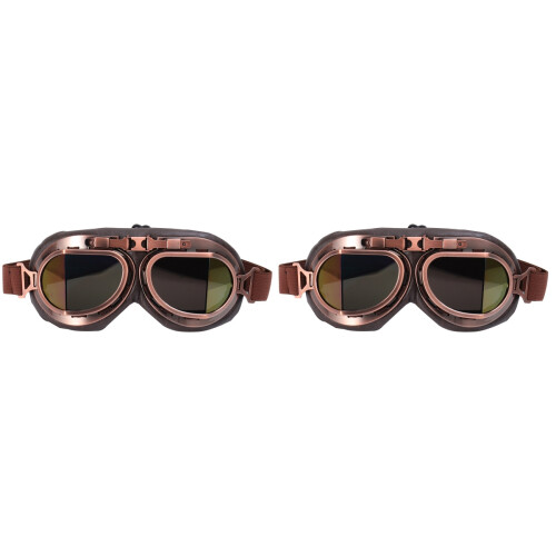 2Pcs Durable Dark Red Windproof Motor Riding Goggles 1