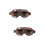 2Pcs Durable Dark Red Windproof Motor Riding Goggles 7