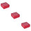 3Pcs Red Luban Lock Wood Puzzle Box Smooth Surface Logic Development 9