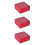 3Pcs Red Luban Lock Wood Puzzle Box Smooth Surface Logic Development 8