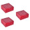 3Pcs Red Luban Lock Wood Puzzle Box Smooth Surface Logic Development 7