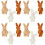 12Pcs Mini Bunny Stuffed Animals Assorted Playroom Decor 5