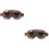 2Pcs Durable Dark Red Windproof Motor Riding Goggles 6