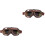 2Pcs Durable Dark Red Windproof Motor Riding Goggles 3