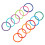 960 Pcs Elastic Braided Rope Child Acrylic Ring Set 4