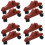 8Pcs Wear-Resistant Plastic Divider Base with Wheels Dark Red 6