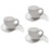 3Sets Classic White Ceramic Coffee and Tea Cups with Saucers Gift Set 7