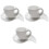 3Sets Classic White Ceramic Coffee and Tea Cups with Saucers Gift Set 5