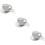 3Sets Classic White Ceramic Coffee and Tea Cups with Saucers Gift Set 10