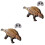 2Sets Electric Simulation Dinosaur Toy Coffee for Home Office Decor 3