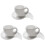 3Sets Classic White Ceramic Coffee and Tea Cups with Saucers Gift Set 4
