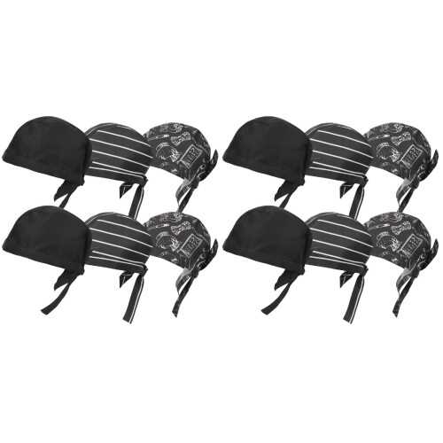 12Pcs Cotton Chef Hats Unisex Adjustable Kitchen Work Caps 1