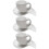 3Sets Classic White Ceramic Coffee and Tea Cups with Saucers Gift Set 9