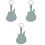 3Pcs Sky-Blue Guitar Pick Holder Keyring Portable Storage Case 4