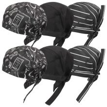12Pcs Cotton Chef Hats Unisex Adjustable Kitchen Work Caps