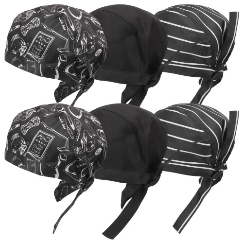 12Pcs Cotton Chef Hats Unisex Adjustable Kitchen Work Caps