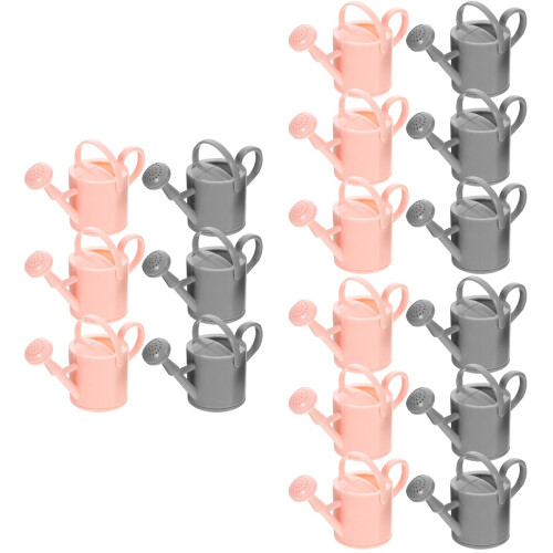 18Pcs Plastic Mini House Watering Can Small Decor Assorted Colors 2