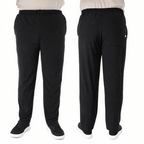 5Pcs Black Chef Uniform Pants Men Breathable Polyester Cotton 2