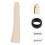 2Pcs Beige Wooden Handle Replacement Sturdy Non-Slip Grip 10