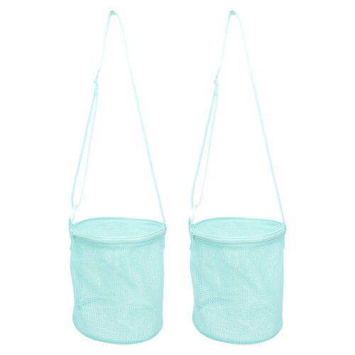 6St Groene Mesh Strandtas Emmer Opbergzak Strandspullen 1