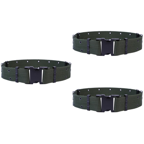 3Pcs Belt for Men Green Nylon Quick-Release Web Belt 2