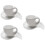 3Sets Classic White Ceramic Coffee and Tea Cups with Saucers Gift Set 8