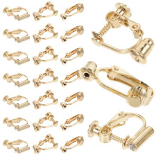 60Pcs Clip on Earring Backs Pink Copper DIY Ear Jewelry Accessories