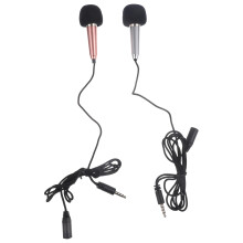 10Pcs Small Mic for Phone Compact Alloy Microphone for Podcasting Live