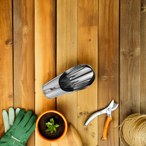 9Pcs Silver Soil Cups Mirror Polished Garden Tools for Plants 2