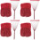 8Pcs Red Door Curtains String Divider for Hallway and Room Decor 6