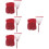 8Pcs Red Door Curtains String Divider for Hallway and Room Decor 8